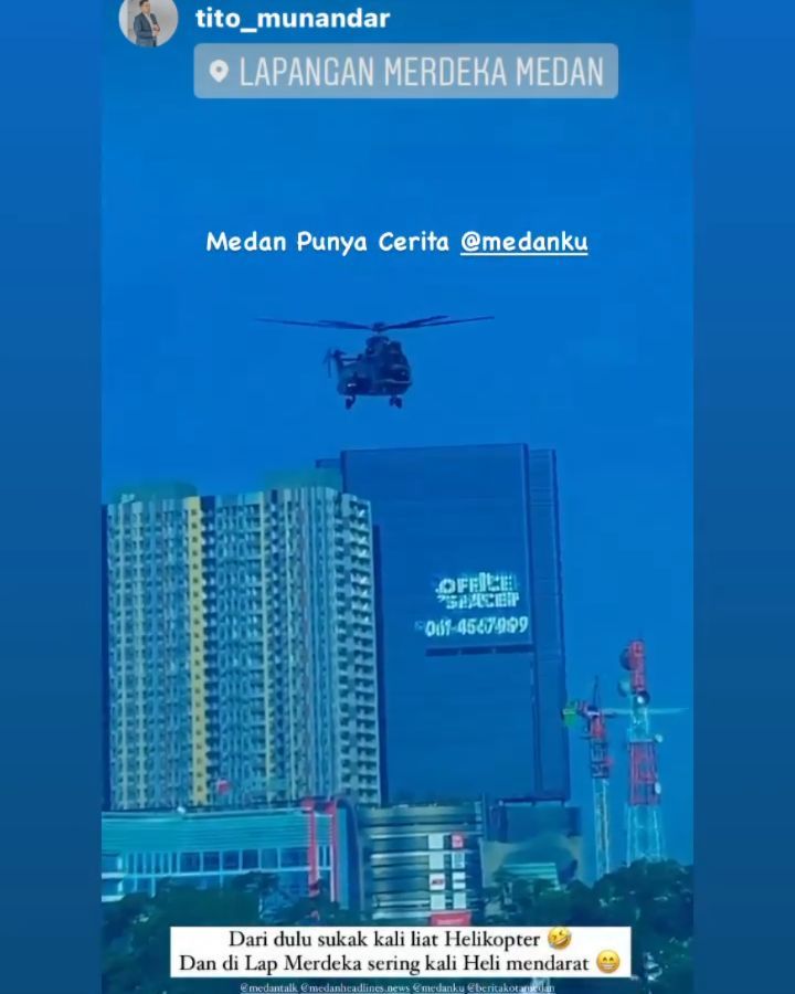 Pandangan helikopter dari lapangan merdeka pagi tadi

Medan Punya Cerita dikirim oleh kawanmedanku Silakan tag mention @medanku distory lengkap dengan penjelasan dan lokasi kejadian untuk dishare